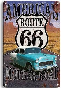 Ceduľa Americans Route 66 Vintage style 30cm x 20cm Plechová tabuľa