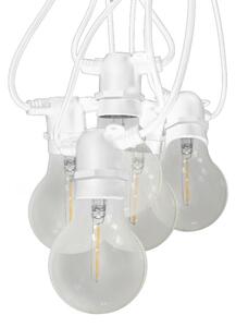 CENTURY LED FIESTA Světelný řetěz BÍLÝ s 10 LED žárovkami ČIRÉ 6W E27 200Lm IP44