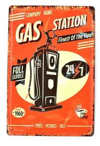 Ceduľa Gas Station Vintage style 30cm x 20cm Plechová tabuľa