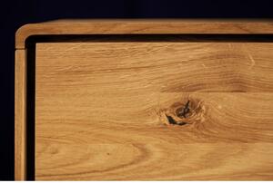 Nízká komoda z dubového dřeva 134x63 cm Greg - The Beds
