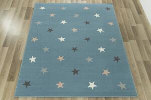 Dětský koberec Kids 533752/95822 Hvězdy modrý