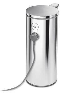 Automatický ocelový dávkovač mýdla ve stříbrné barvě 266 ml - simplehuman