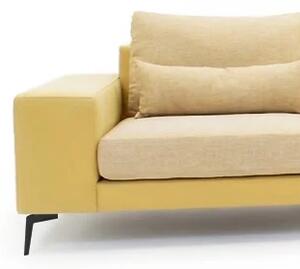 Moderní rohová sedací souprava NICOLE XXL, pravá, béžová (enjoy new lux - 1 beige) / žlutá (enjoy new lux - 11 melon)