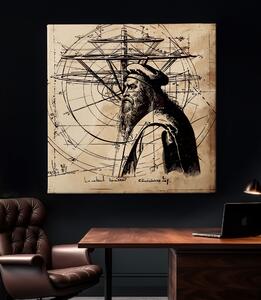 Obraz na plátně - Leonardo Da Vinci FeelHappy.cz Velikost obrazu: 40 x 40 cm