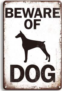 Ceduľa Beware Of Dog Vintage style 30cm x 20cm Plechová tabuľa