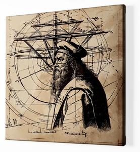 Obraz na plátně - Leonardo Da Vinci FeelHappy.cz Velikost obrazu: 60 x 60 cm