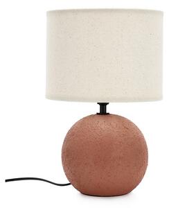 Keramická stolní lampa v terakotové barvě s textilním stínidlem (výška 32 cm) Irvin – Yes Everyday