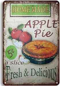 Ceduľa Apple Pie Home Made 30cm x 20cm Plechová tabuľa