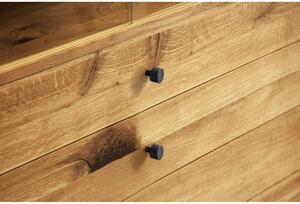Vitrína z dubového dřeva 160x154 cm Retro - The Beds
