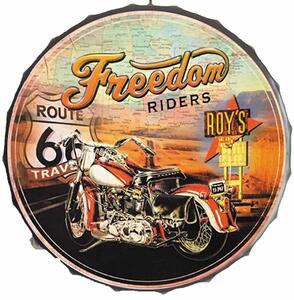 Ceduľa vrchnák Freedom Riders Route 66 35x35cm