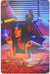 Ceduľa Sexi žena - cigareta big 40cm x 30cm Plechová tabuľa