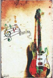 Ceduľa Gitara 30cm x 20cm Plechová tabuľa