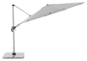 Doppler ACTIVE 370 cm - výkyvný zahradní slunečník s boční tyčí světle šedá (kód barvy 827)