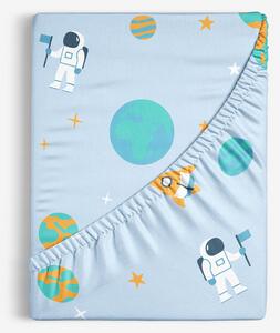 Goldea dětské bavlněné napínací prostěradlo - kosmonauti ve vesmíru 90 x 200 cm