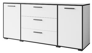 MINIO Komoda TOGA, 150 cm, obývací pokoj, komoda - bílá / černá