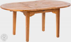 FaKOPA s. r. o. ELEGANTE - rozkládací oválný teakový stůl 100 x 130-180 cm