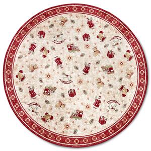 Villeroy & Boch Kusový koberec Toy's delight se střiženým vlasem 106217 Red, Multicolor kruh, 160x160 (průměr) kruh, červená, obývací pokoj