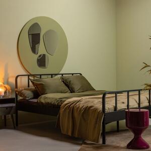 Hoorns Černá kovová dvoulůžková postel Sheldon 160 x 200 cm
