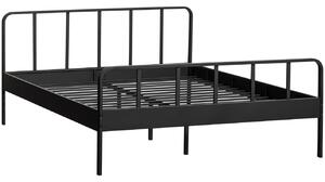 Hoorns Černá kovová dvoulůžková postel Sheldon 160 x 200 cm