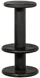 Hoorns Černá dřevěná barová židle Nuada 40 cm
