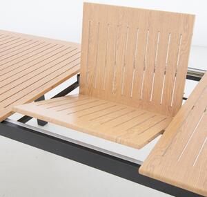 Doppler EXPERT WOOD antracit - zahradní hliníkový rozkládací stůl - 150/210 x 90 x 75 cm