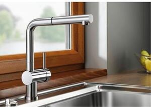 Dřezová baterie Blanco Linus - S - F s vytahovací sprškou chrom 514023