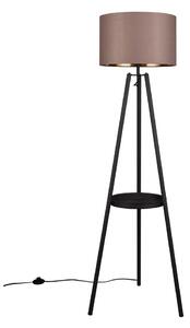 Černá stojací lampa s poličkou (výška 152 cm) Colette – Reality