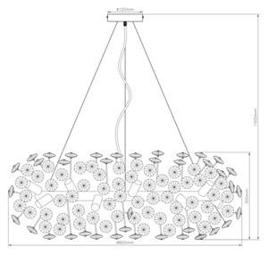 Globo 64135H3C - LED Křišťálový lustr na lanku KATRINA 20xG9/3,5W/230V