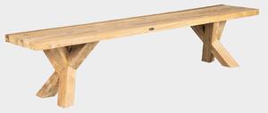 FaKOPA s. r. o. SPIDER RECYCLE - zahradní teaková lavice 190 cm (plná sedací deska)
