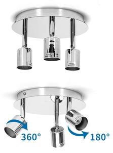 Aigostar - Bodové svítidlo 3xGU10/60W/230V lesklý chrom