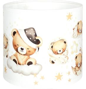 Brilagi - Stínidlo univerzální BOBO E27 pr. 15 cm bílá/medvídci
