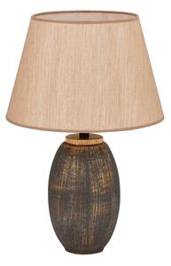 Šedá/béžová stolní lampa s textilním stínidlem (výška 46 cm) Yakamoz – Opviq lights