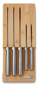 Sada nožů se stojanem 5 ks z nerezové oceli Elevate Bamboo – Joseph Joseph