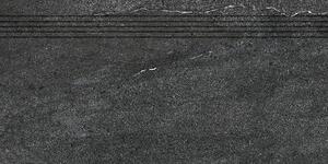 Schodovka Rako Quarzit černá 30x60 cm mat DCPSE739.1