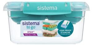 Sistema® TO GO™ STAX Krabička na potraviny s oddělenými komorami, 1,15 l, zelená