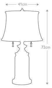 Feiss FE-STATEROOM-TL-BB - Stolní lampa STATEROOM 2xE27/60W/230V mosaz