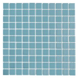 Skleněná mozaika Premium Mosaic tyrkysová 30x30 cm lesk MOS25TU