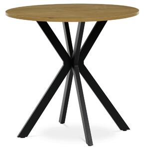 Vikio Kulatý jídelní stůl pr 80 cm dekor divoký dub AJS167D
