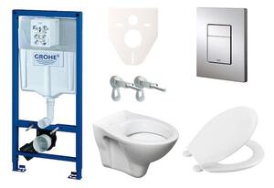 Cenově zvýhodněný závěsný WC set GROHE do lehkých stěn / předstěnová montáž + WC Ceramia S-Line Pro 38528SET-KR