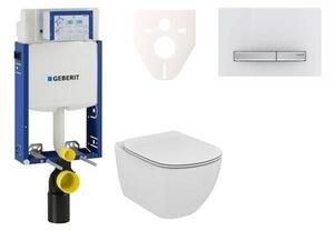 Cenově zvýhodněný závěsný WC set Geberit k zazdění + WC Ideal Standard Tesi 110.302.00.5NE8
