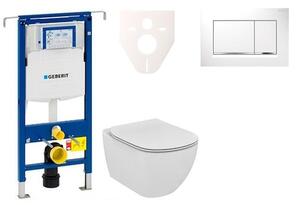 Cenově zvýhodněný závěsný WC set Geberit do lehkých stěn / předstěnová montáž + WC Ideal Standard Tesi 111.355.00.5NE5