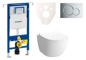 Cenově zvýhodněný závěsný WC set Geberit do lehkých stěn / předstěnová montáž + WC VitrA VitrA Shift SIKOGES4N2