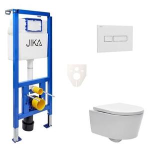 Cenově zvýhodněný závěsný WC set Jika do lehkých stěn / předstěnová montáž + WC SAT Brevis SIKOJSW1