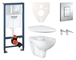 Cenově zvýhodněný závěsný WC set GROHE do lehkých stěn / předstěnová montáž + WC GROHE Bau Ceramic SIKOGRS3G0