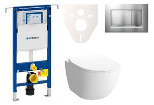 Cenově zvýhodněný závěsný WC set Geberit do lehkých stěn / předstěnová montáž + WC VitrA VitrA Shift SIKOGES4N7
