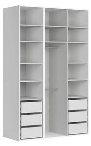 Šatní skříň Flex 107, korpus, 150 cm, bílá