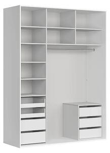 Šatní skříň Flex 109, korpus, 180 cm, bílá