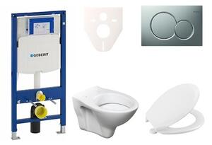 Cenově zvýhodněný závěsný WC set Geberit do lehkých stěn / předstěnová montáž + WC Ceramia S-Line Pro 111.300.00.5NR3