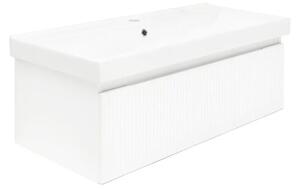 Koupelnová skříňka s umyvadlem SAT Evolution 98x30x44,8 cm bílá mat SATEVO100WMU1