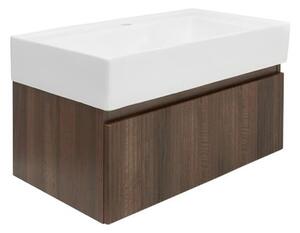 Koupelnová skříňka s umyvadlem SAT Evolution 78x30x44,8 cm ořech mat SATEVO80NAU2